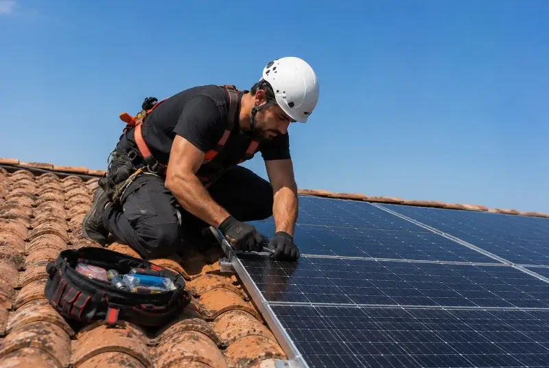 Maintenance et monitoring de panneaux solaires à Bégadan